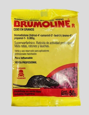 <Span Style='Font-Weight:bold;Color:rgb(26,90,156);'>Brumoline X 50G</Span>: Cebo Raticida Anticoagulante En Granos Para El Control De Roedores.
