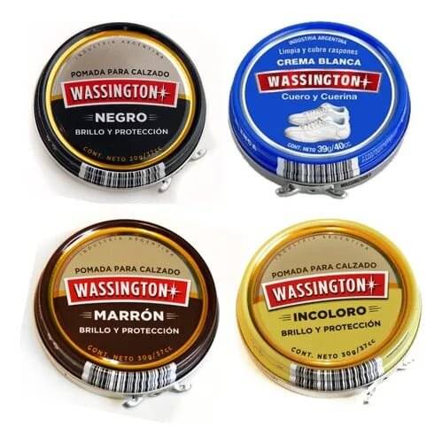<Span Style=Font-Weight:bold;Color:rgb(26,90,156);>Pomada Wassington</Span>, Disponible En Negra, Blanca O Marrón.
