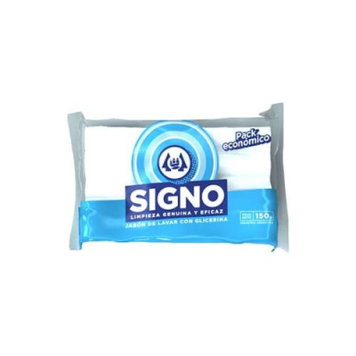 <Span Style='Font-Weight:bold;Color:rgb(26,90,156);'>Jabón Signo De 150 G Para El Uso Diario</Span>, Disponible En Química Cobra.