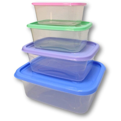 <Span Style='Font-Weight:bold;Color:rgb(26,90,156);'>Combo De Contenedores Rectangulares</Span>, Prácticos Para Organizar Y Guardar Alimentos.