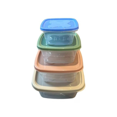 <Span Style='Font-Weight:bold;Color:rgb(26,90,156);'>Combo De Contenedores Cuadrados</Span>, Prácticos Para Organizar Y Guardar Alimentos.