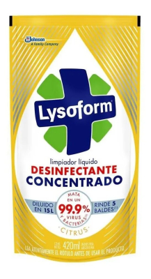 <Span Style='Font-Weight:bold;Color:rgb(26,90,156);'>Desinfectante Concentrado Lysoform En Sachet</Span>, Disponible En Química Cobra.