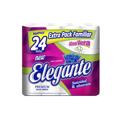 <Span Style='Font-Weight:bold;Color:rgb(26,90,156);'>Papel Higiénico Elegante Aloe Vera</Span>, Para El Uso Diario Del Hogar.