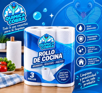<Span Style='Font-Weight:bold;Color:rgb(26,90,156);'>Rollo De Cocina Galáctico</Span>, Pack X8 Rollos.