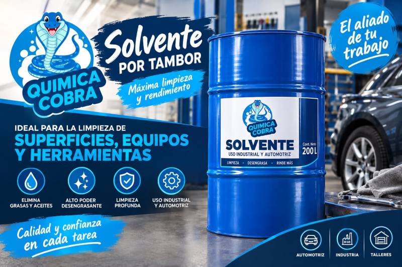 <Span Style=Font-Weight:bold;Color:rgb(26,90,156);>Solvente Por Tambor</Span>: Insumo Industrial A Granel Para La Fabricación De Productos De Limpieza.